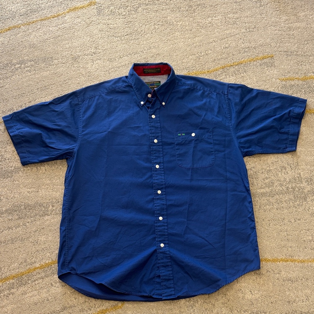 Men's Alexander Julian Colours Blue Button-Down Shirt Size L